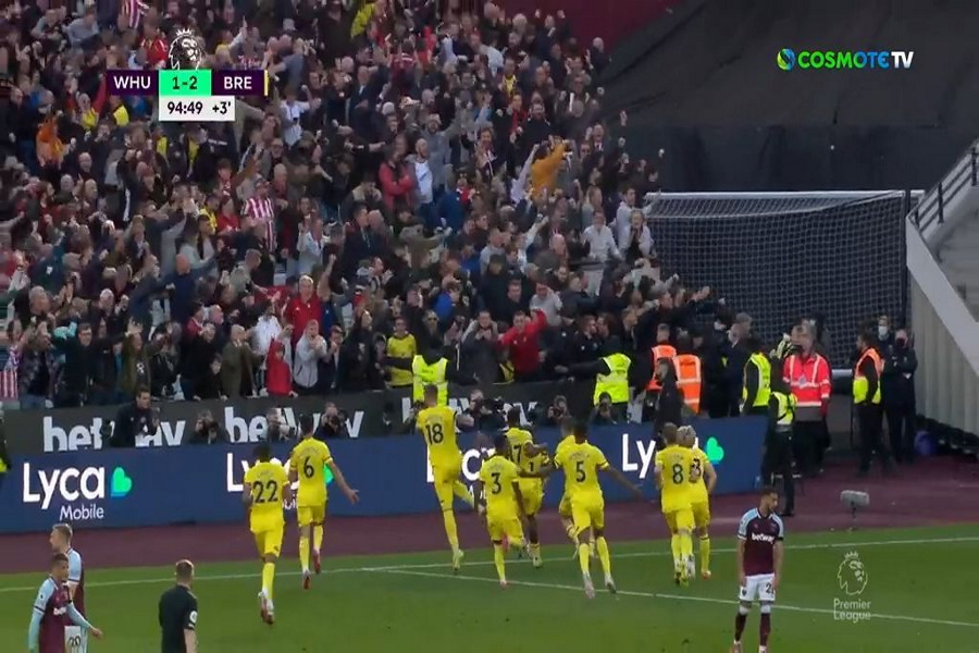 Premier League: Επική νίκη της Μπρέντφορντ με buzzer beater στο 90+4′!