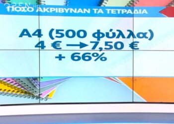 Η ακρίβεια σαρώνει τα σχολικά είδη – Ανεβασμένες οι τιμές και στα κυλικεία