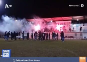 Έξαλλα πανηγύρια στη Δράμα για το πρωτάθλημα και ψησταριά μέσα στο γήπεδο!