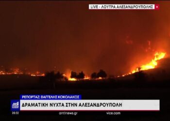 Φωτιά στην Αλεξανδρούπολη: Σπίτια παραδόθηκαν στις φλόγες